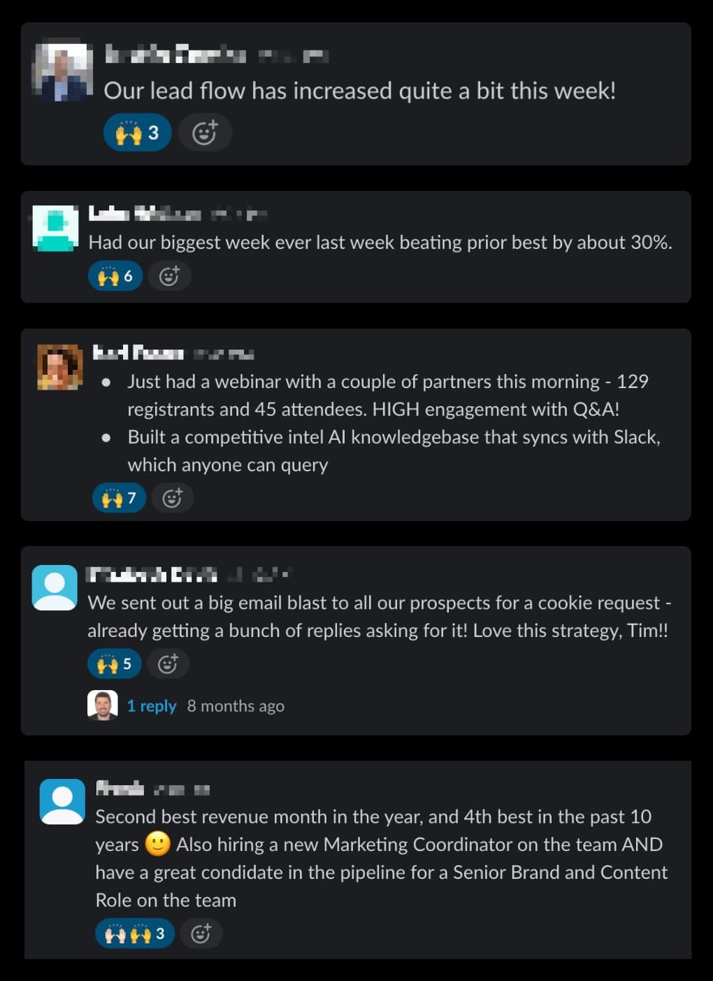 Client testimonials