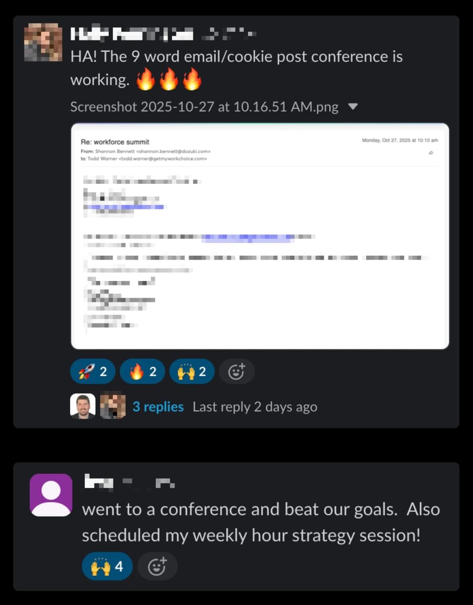 Client testimonials